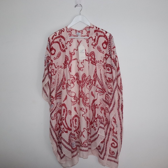 Save the Ocean Apparel Paisley Print Shawl One Size - Picture 2 of 5